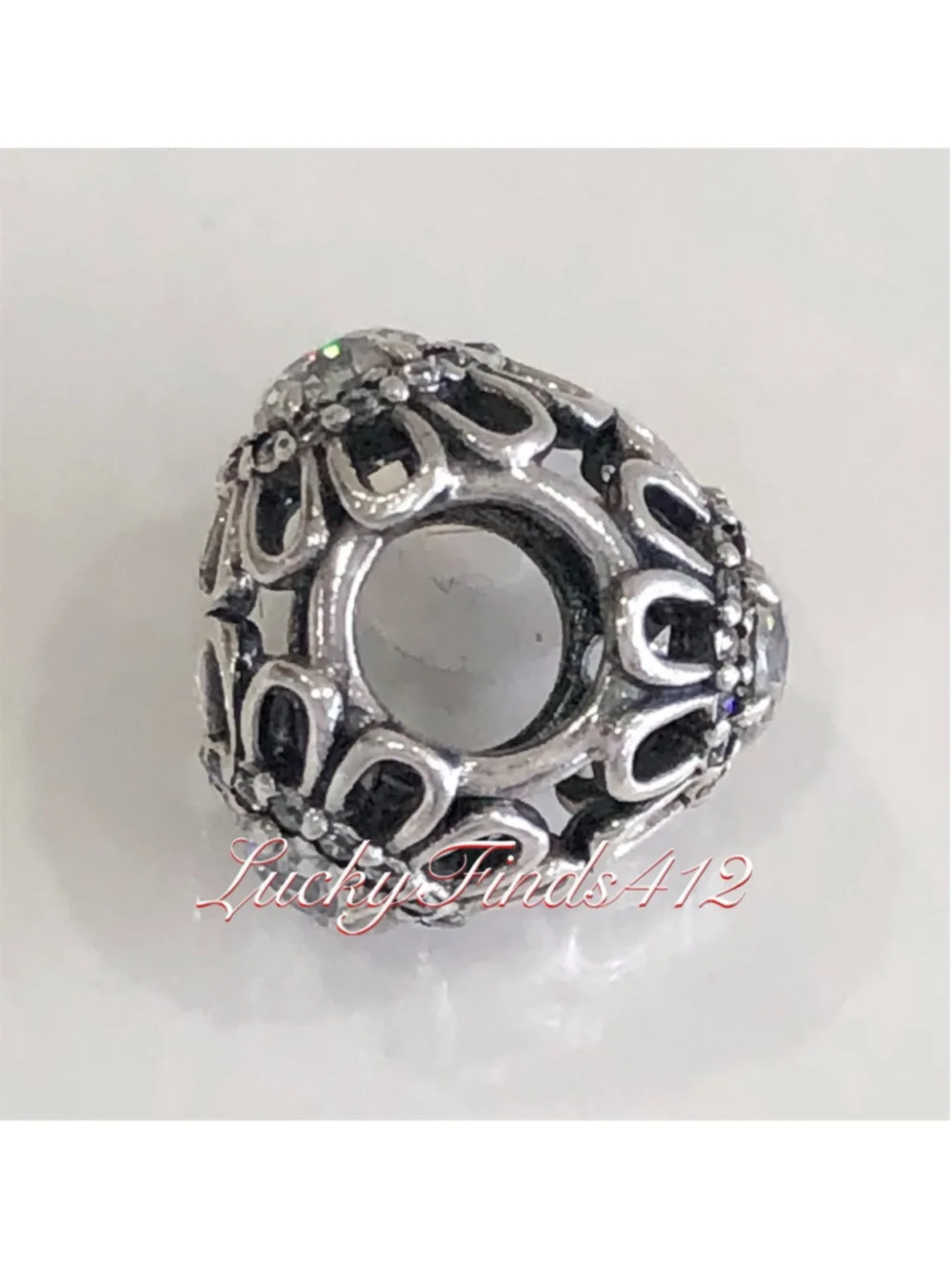 Authentic Pandora Floral Brilliance Charm Retired Pandora Charm